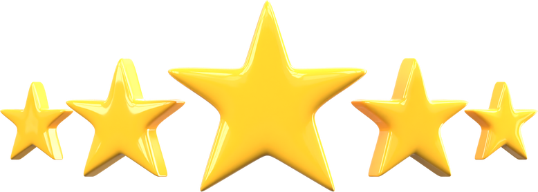 Star rating 3d illustration